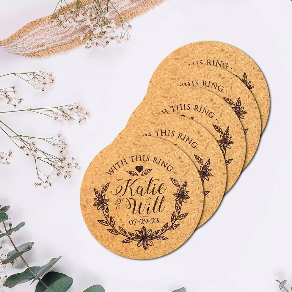 Personalized Cork Coaster