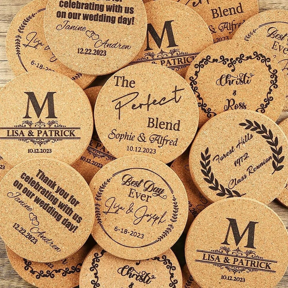 Personalized Cork Coaster